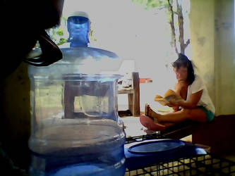 5 Gallon Water Jug And Mom-Homeless Day 2 by Forbidden-Hanyou