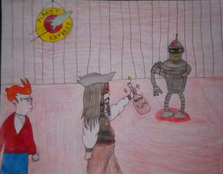 Jack Sparrow Finds Bender's Rum by Forbidden-Hanyou