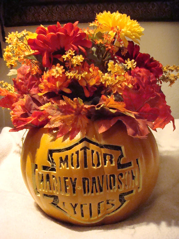 Harley Davidson Pumpkin by DistantVisions on DeviantArt