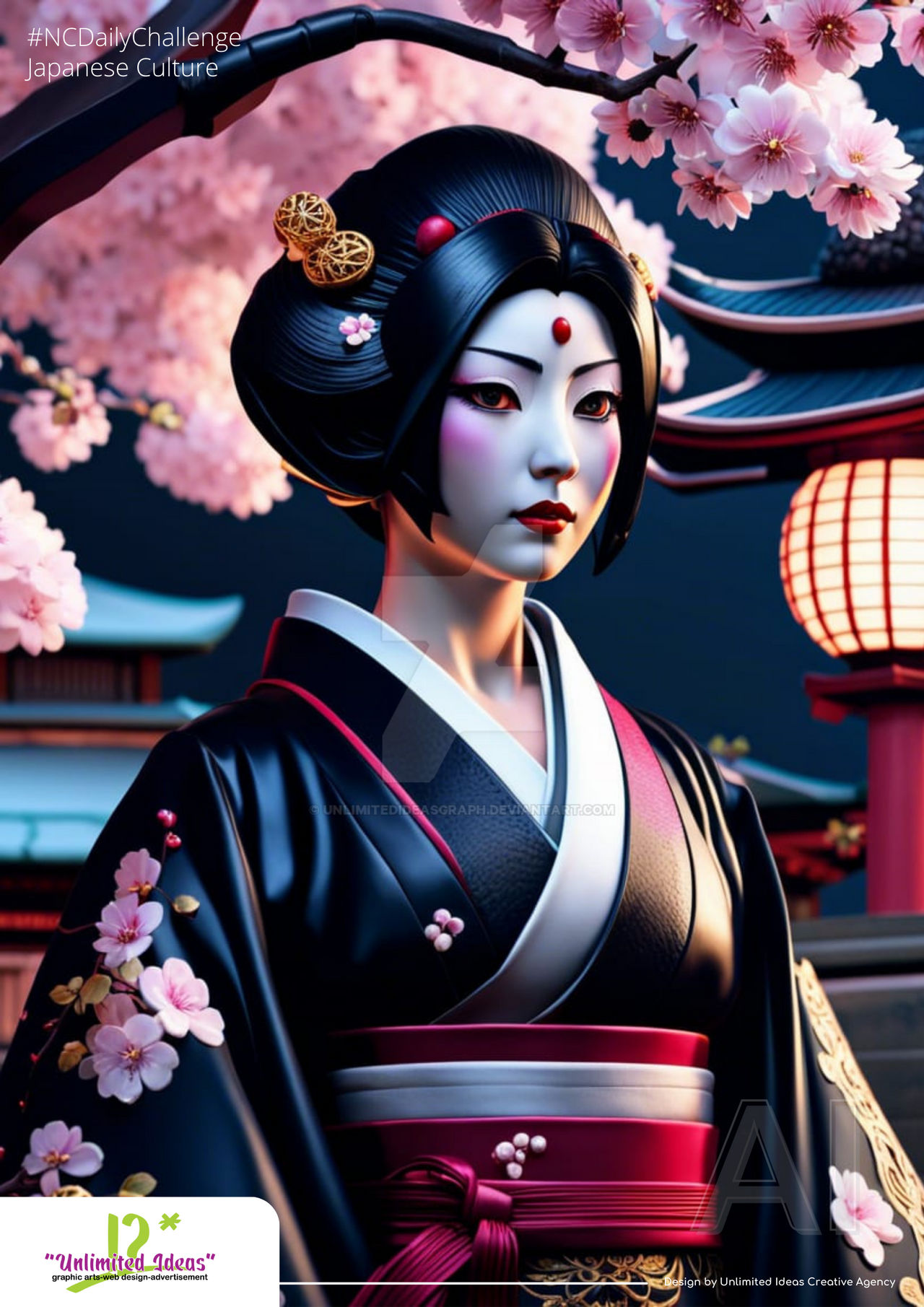 Traditional Geisha! by UnlimitedIdeasGraph on DeviantArt