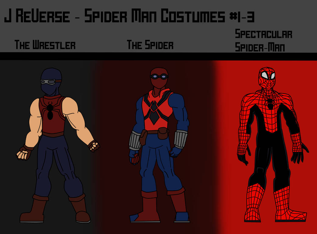 J ReVerse - Spider Man Suits 1-3 by The-JMP on DeviantArt