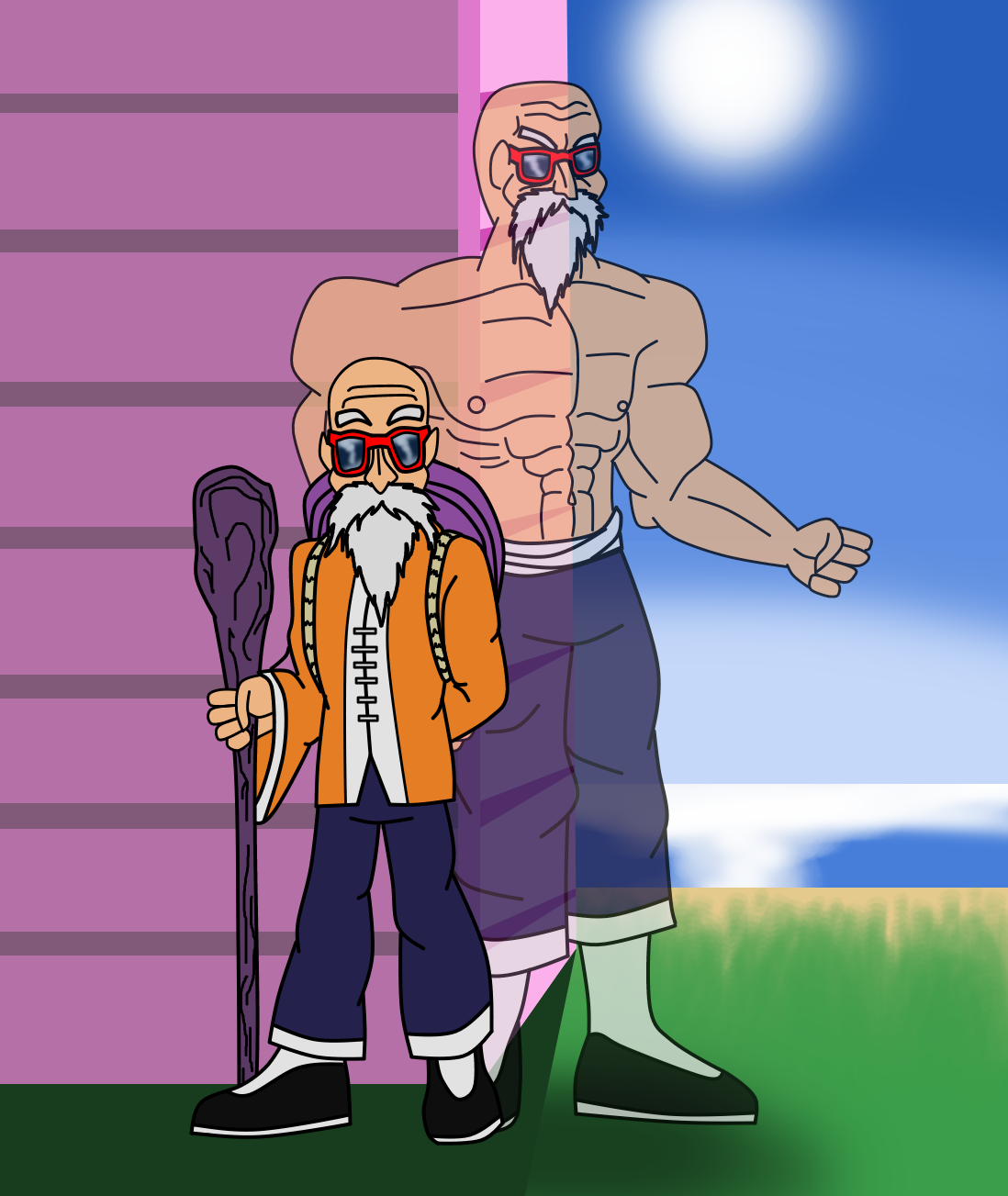 Master Roshi And Launch