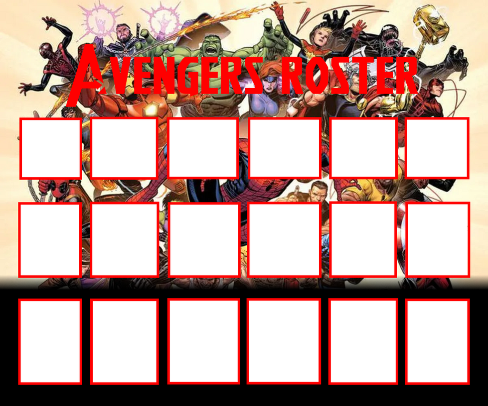 Avengers Large Roster Template by The-JMP on DeviantArt