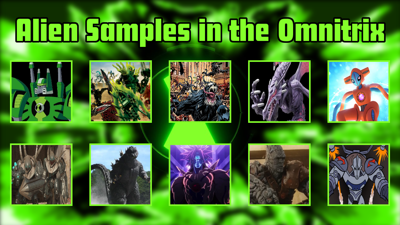 Alien samples in the JRV omnitrix 1 by The-JMP on DeviantArt