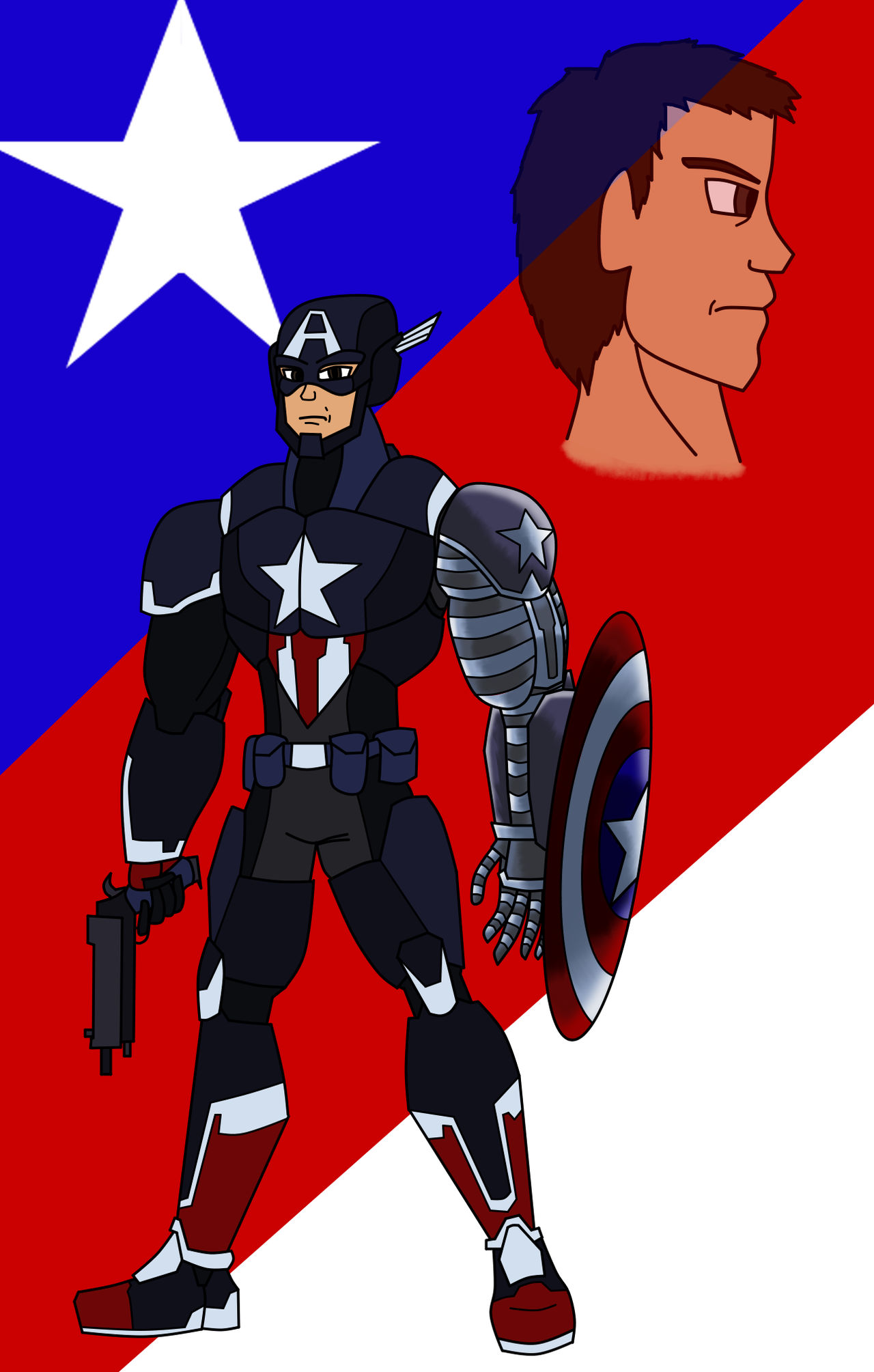 JRV: Captain America James Barnes Revamp Color 2C by The-JMP on DeviantArt
