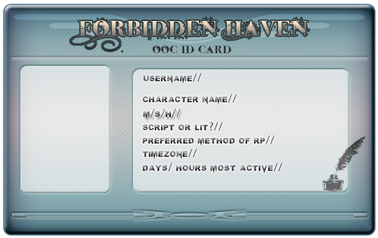 Forbidden Haven OOC ID Card