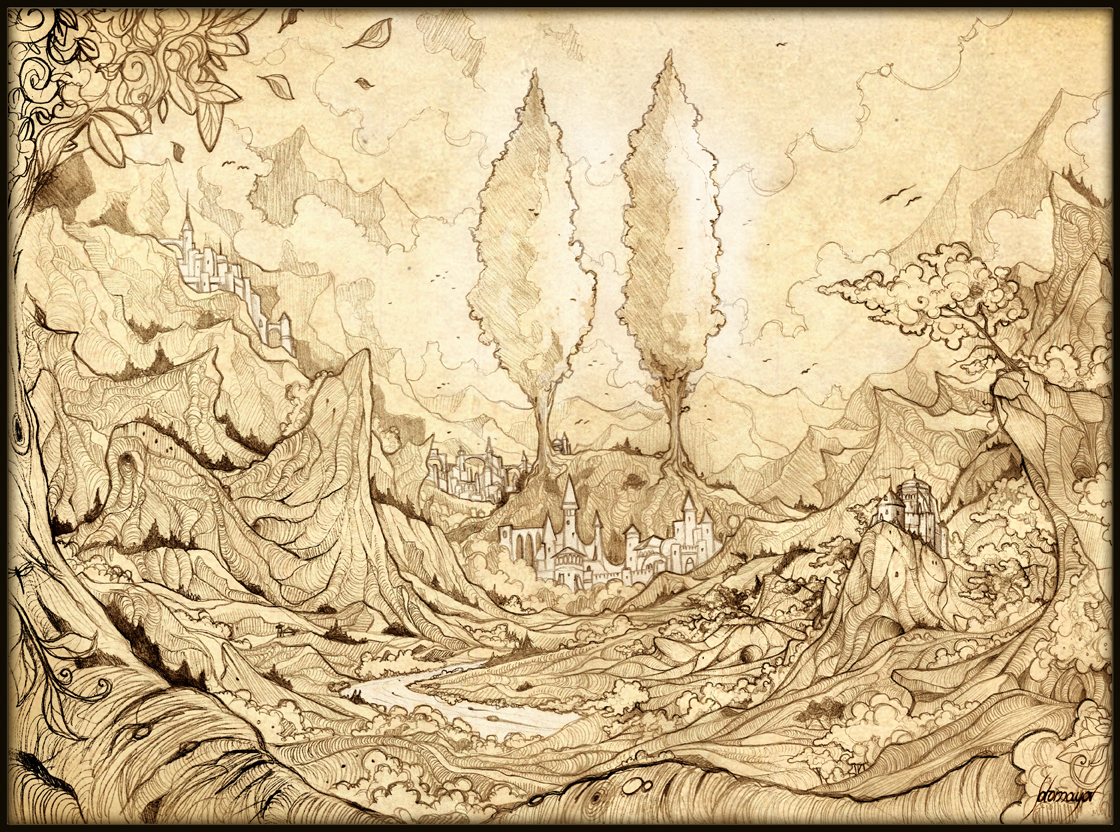 The Two Trees of Valinor by FelixSotomayorArt on DeviantArt