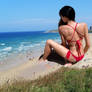 Red Bikini At The Beach