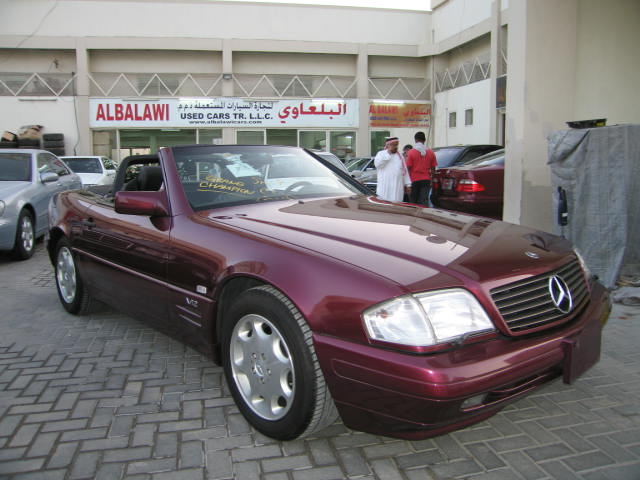 Mercedes SL600 V12 1996 maroon