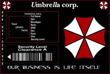 Umbrella Corp ID Template