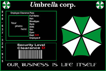 Green Umbrella ID Template