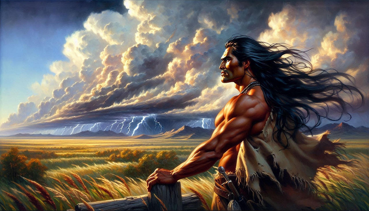 First Nations Character First Nations-Art-Thunder on the Prairie by muttleybear16 on DeviantArt