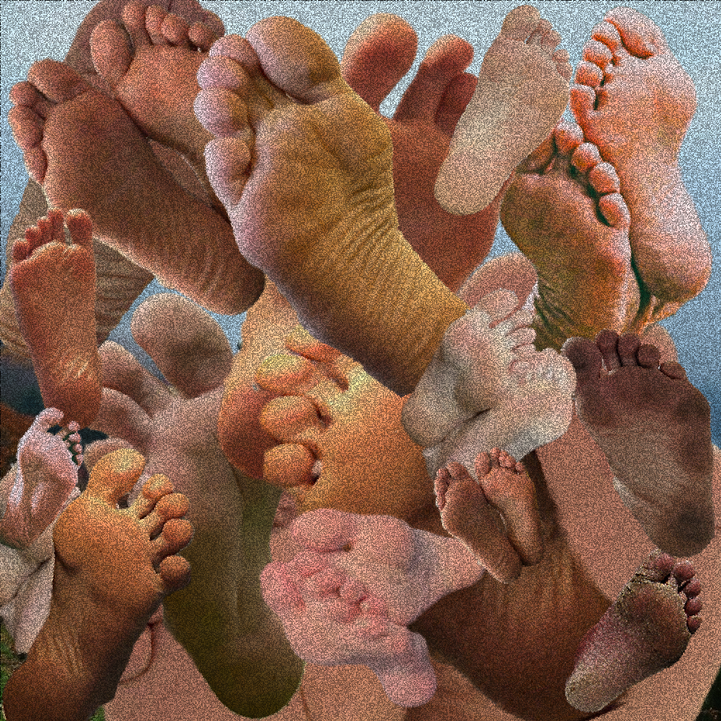 Man Feet Collages -Massaged and Manipulated
