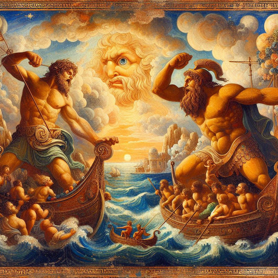 Odysseus and the Cyclops, son of Poseidon by muttleybear16 on DeviantArt