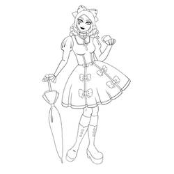 Death as Lolita (Lineart) by Miraemar