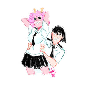 Boku No Hero Academia- Mina and Sero