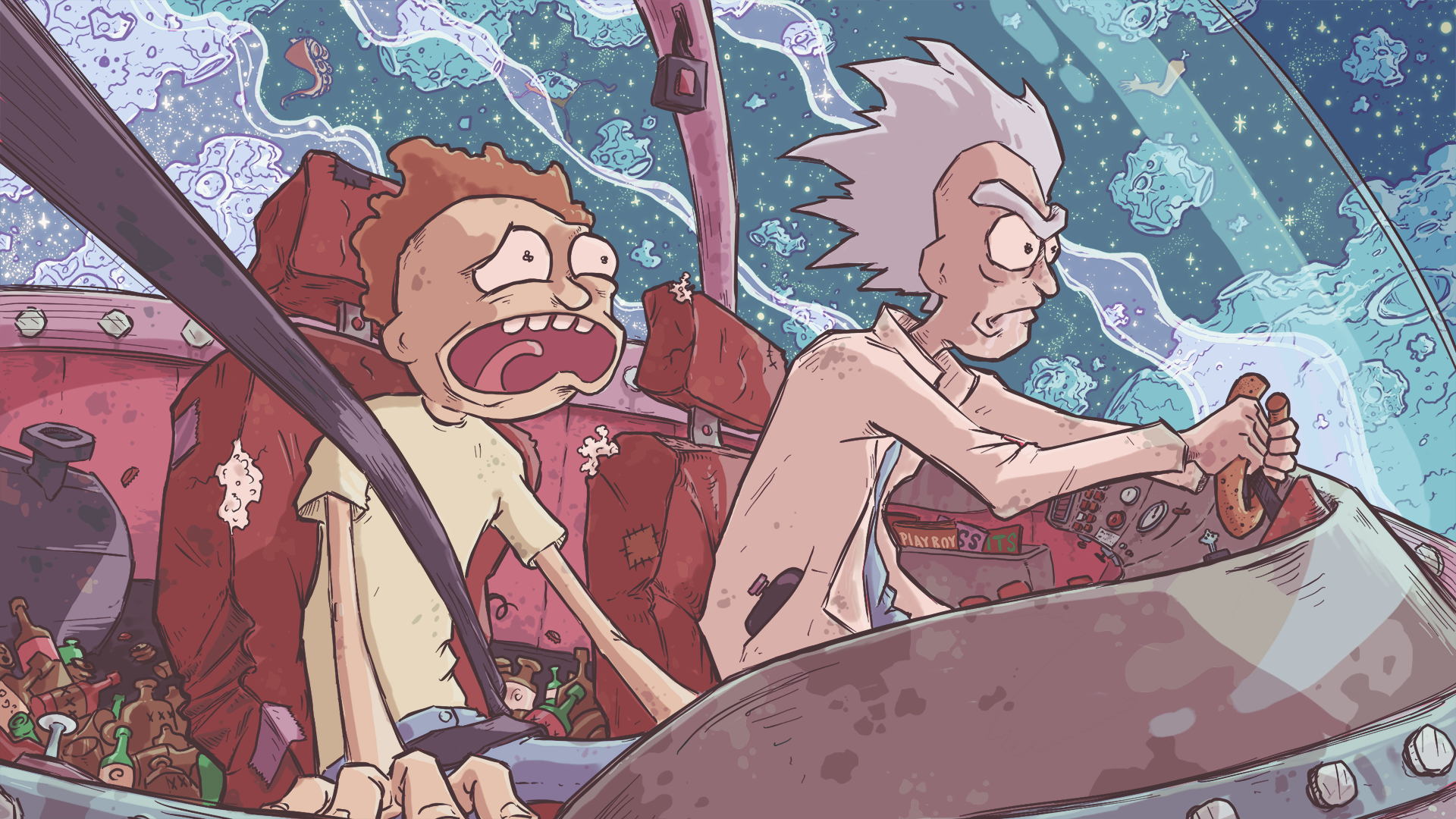 Rick and Morty Wallpaper by FlameOkami on DeviantArt