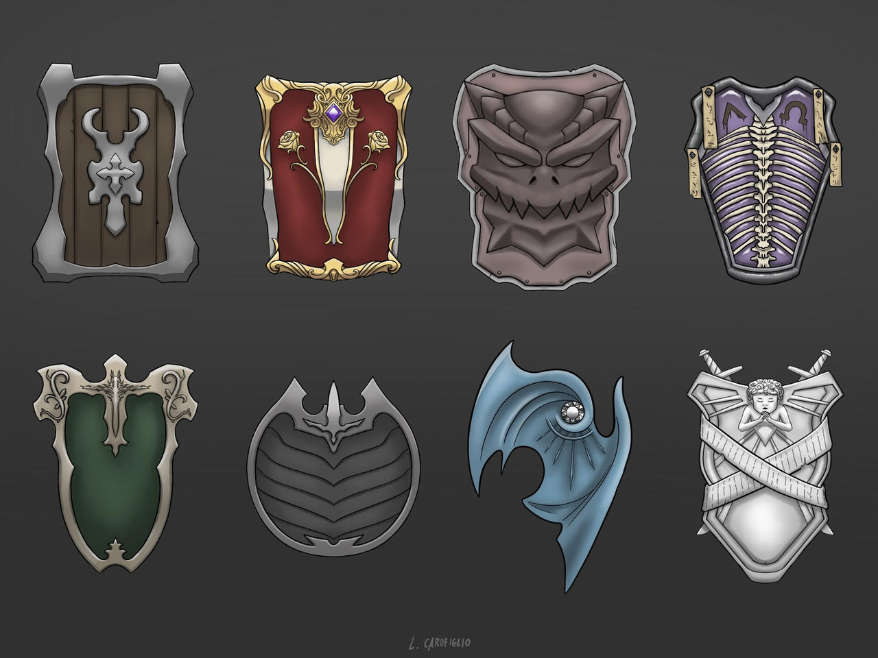 Normal Shield Simple Fantasy Shields by Skaers on DeviantArt