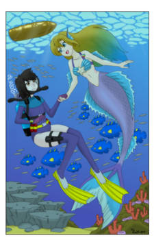 Diver and Mermaid