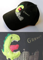 embroidery cap dino grr