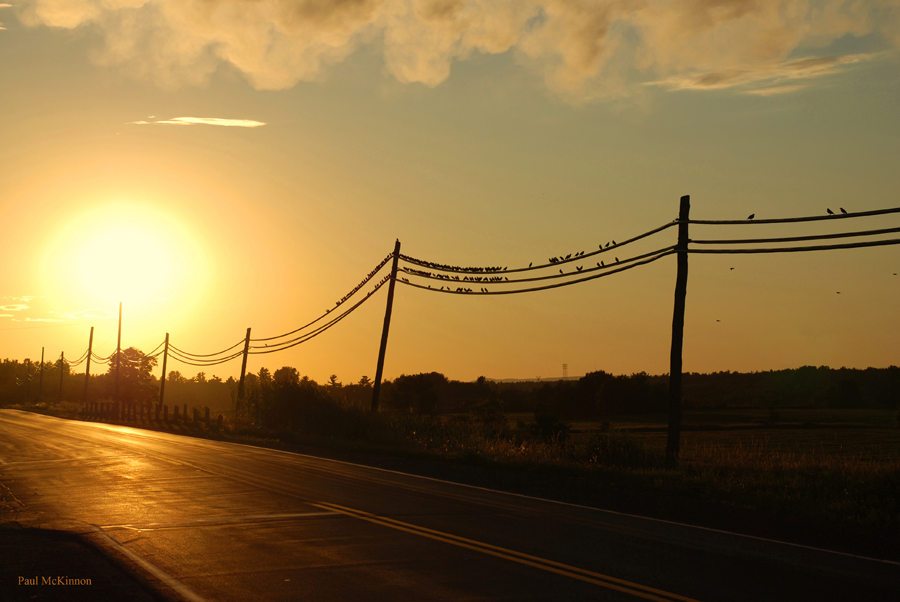 Sundown Over Country Road