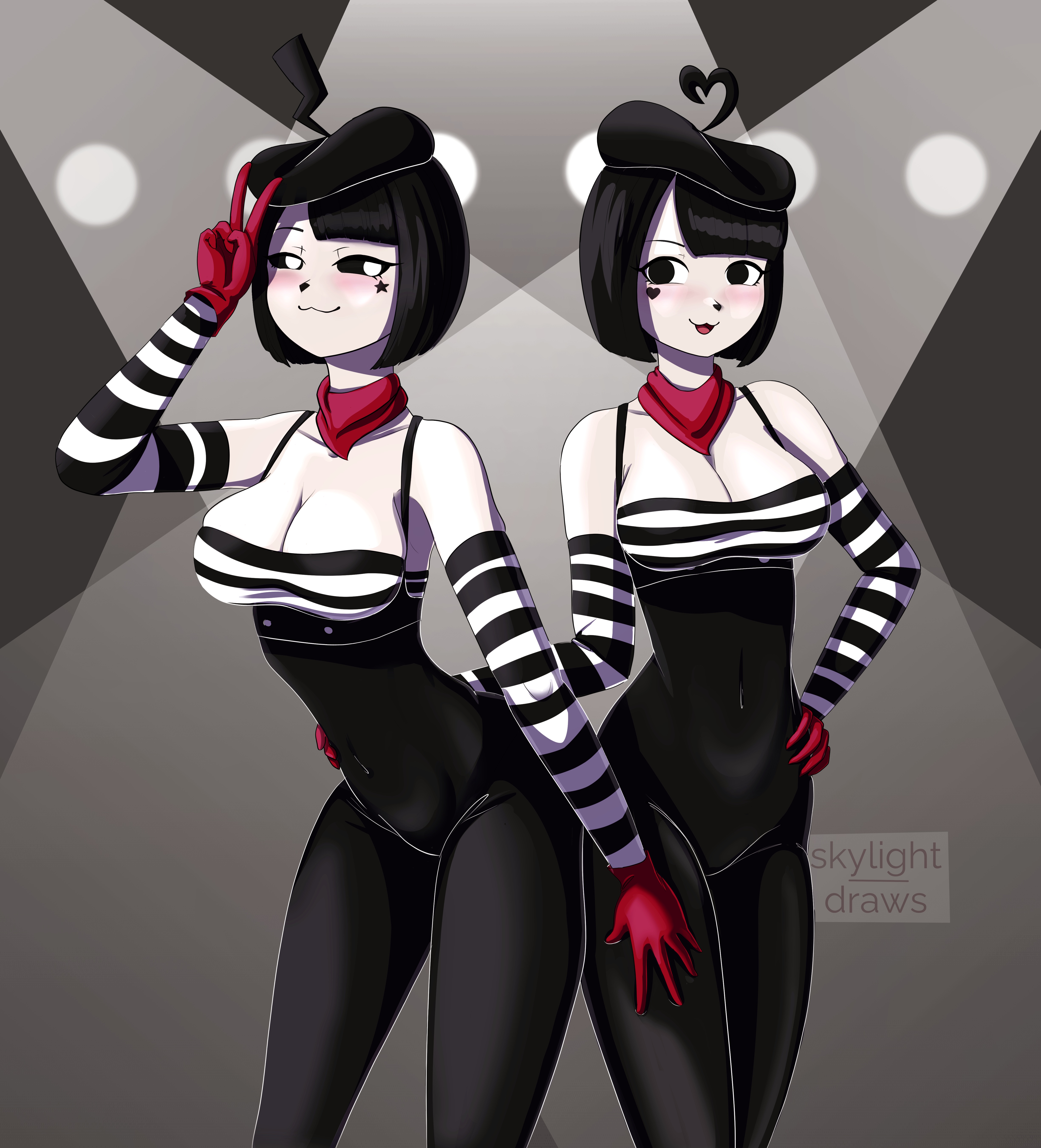 bonbon and chuchu (mime and dash) drawn by derpixon