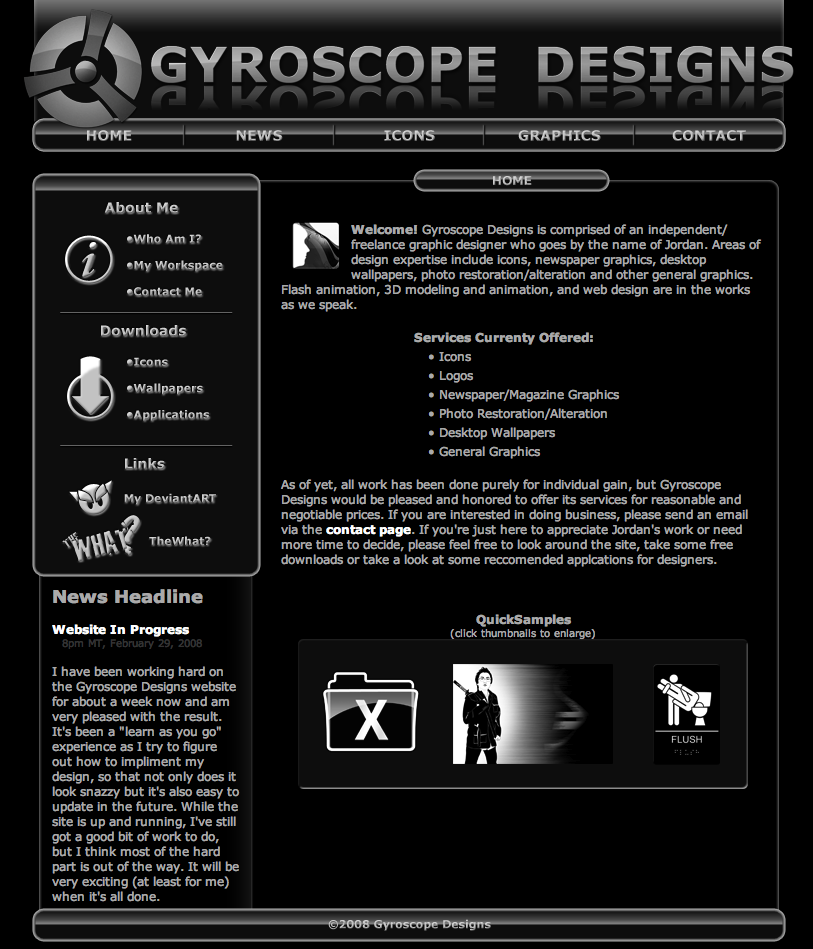 Gyroscope Designs Website