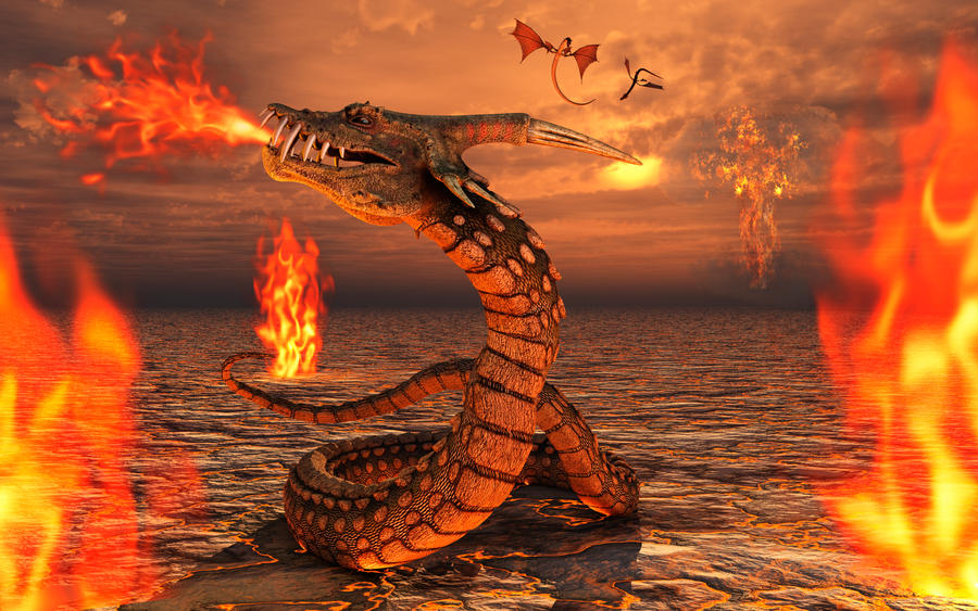 Serpent Dragons by MasPix on DeviantArt