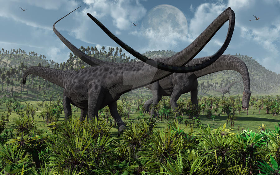 Diplodocus Dinosaurs Feeding