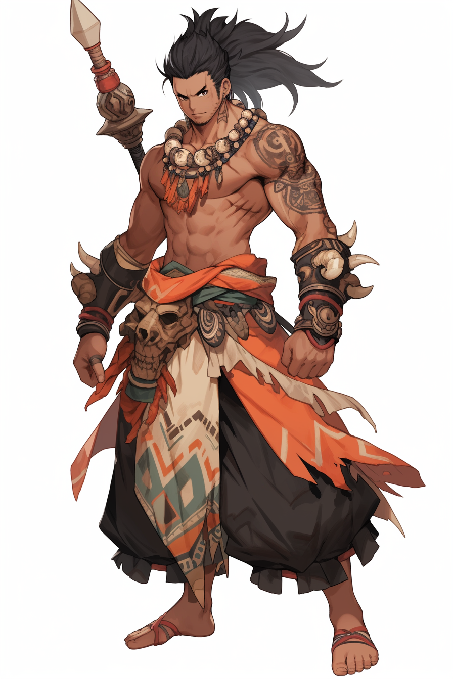 Anime Fantasy tribal warrior by Halkras12 on DeviantArt