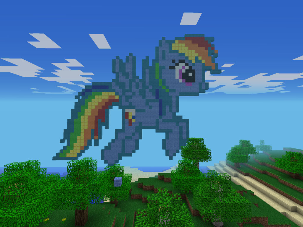 Rainbow Dash Minecraft By Mariogonzalezgalard On Deviantart