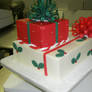christmas present cake