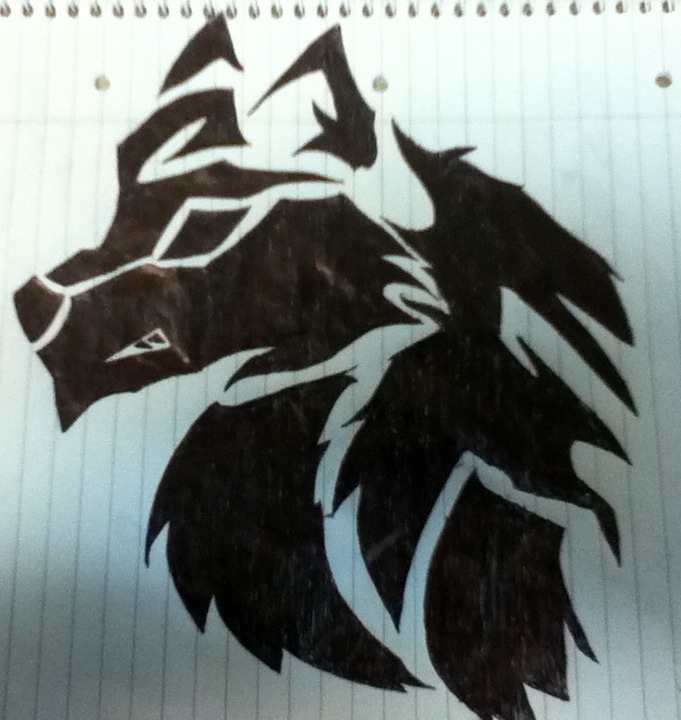 Tribal Wolf Tattoo idea