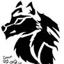 Tribal wolf tattoo design - digital