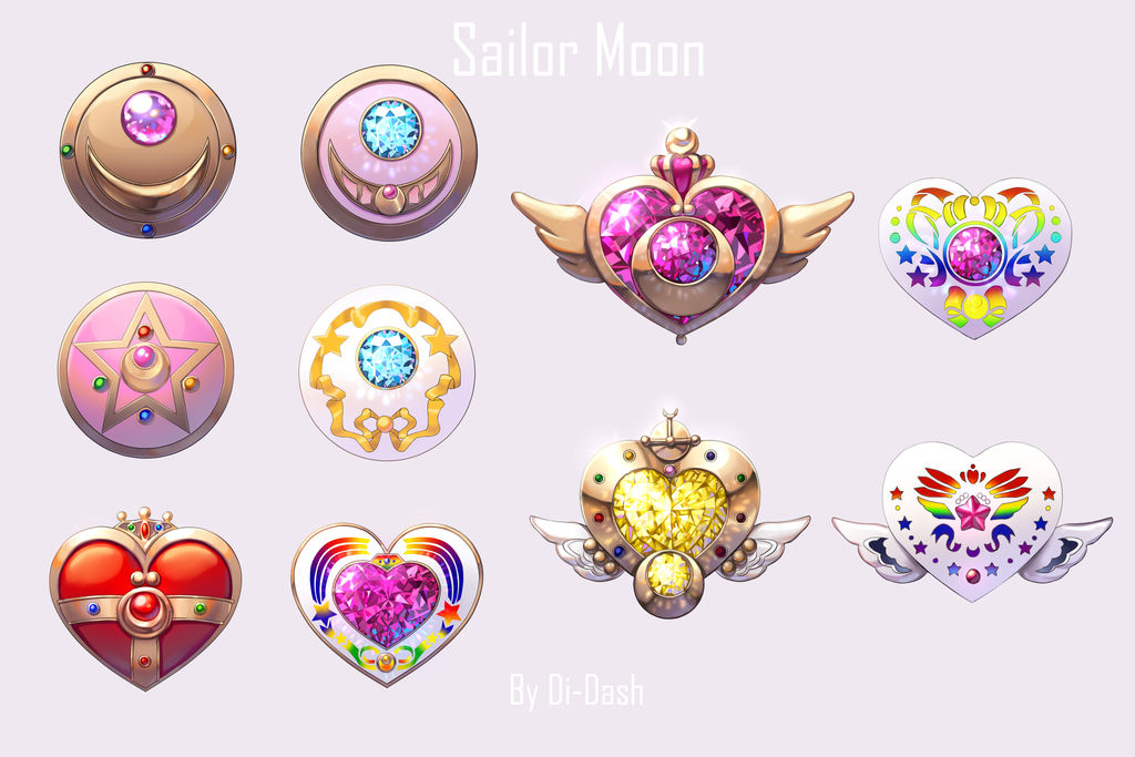 Sailor Moon brooches by Di-Dash on DeviantArt