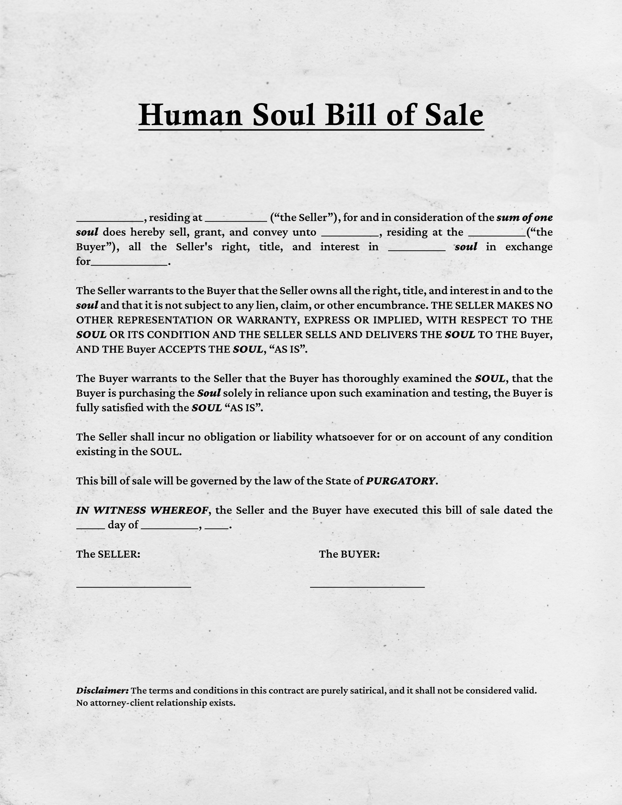 Human Soul Bill of Sale by s0urceduty on DeviantArt