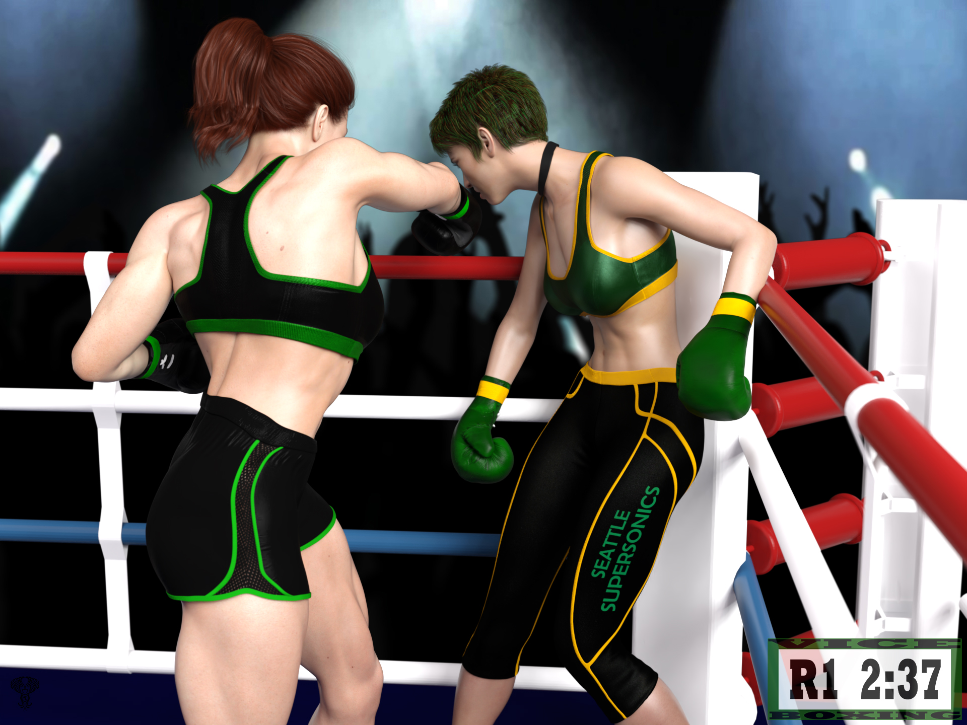 Boxing Deviantart Explore Jen vs Katie Boxing 07B by PhoenixCreed on DeviantArt