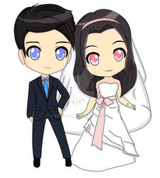 Chibi Wedding Couple