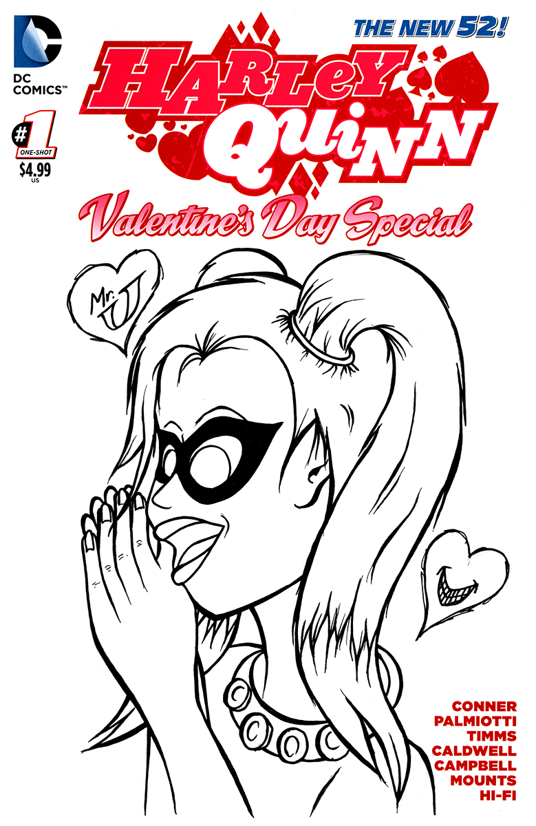 Head-Over-Heels In Love Harley Quinn Sketchcover