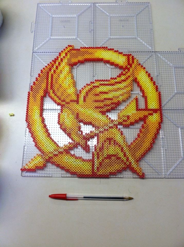 Hunger Games Mockingjay Pin  Perler beads