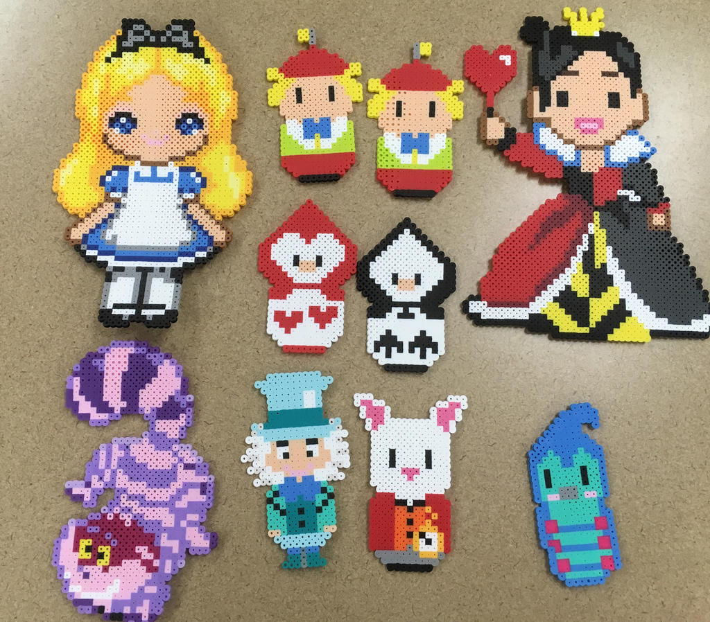 Alice in wonderland perler beads by Khoriana on DeviantArt