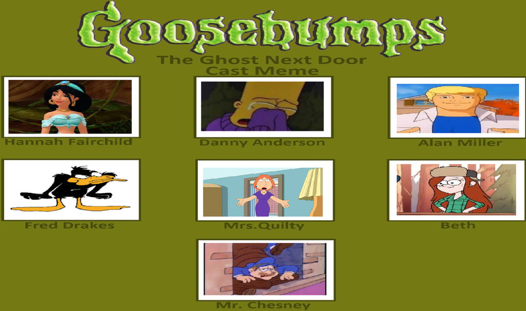 My Goosebumps Book 10 Cast Meme By Gxfan537 On Deviantart