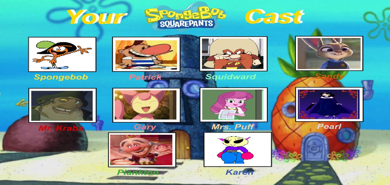 My Spongebob SquarePants Cast Meme by gxfan537 on DeviantArt