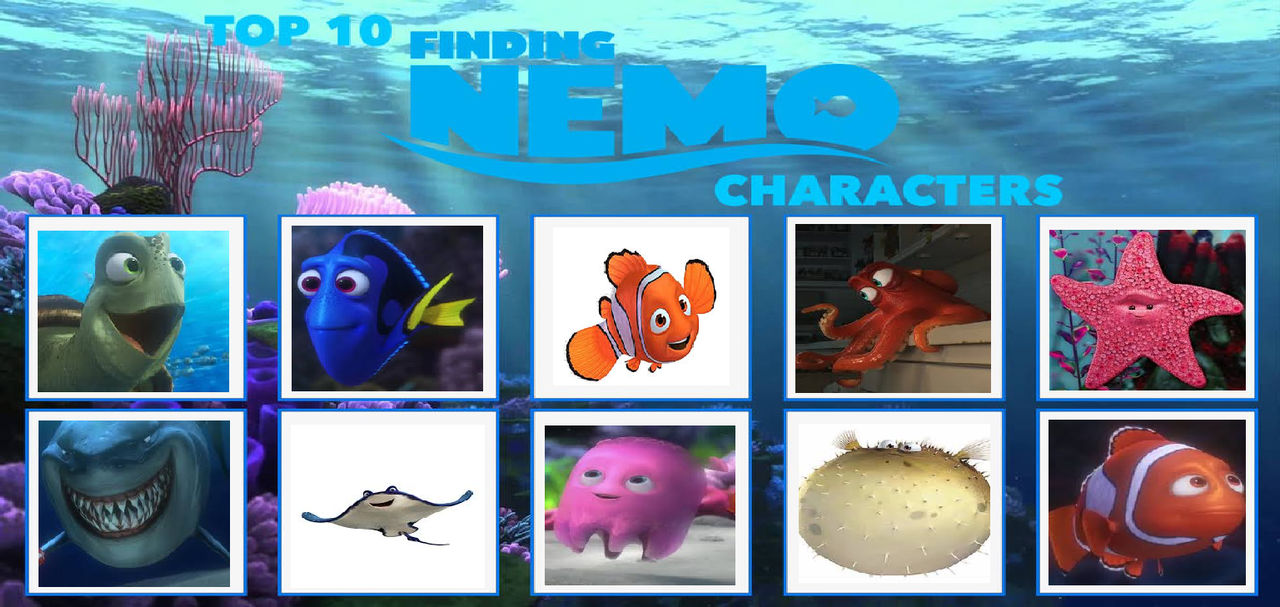 Nemo Characters Chart My Top 10 Finding Nemo Characters Meme by gxfan537 on DeviantArt