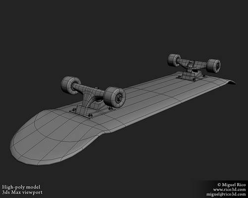 High Poly Skateboard