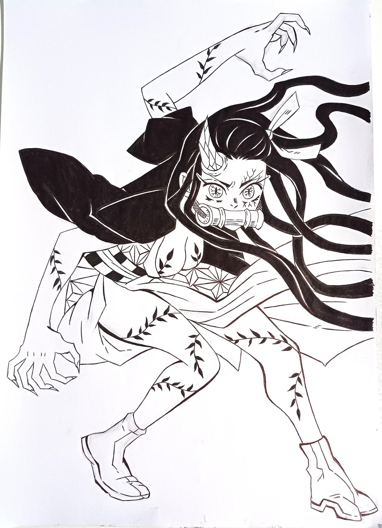 Nezuko Layout Nezuko Kamado - Demon Slayer by UzumeArts on DeviantArt