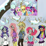 Rarity, Fluttershy, AJ, Pinkie y Twilight