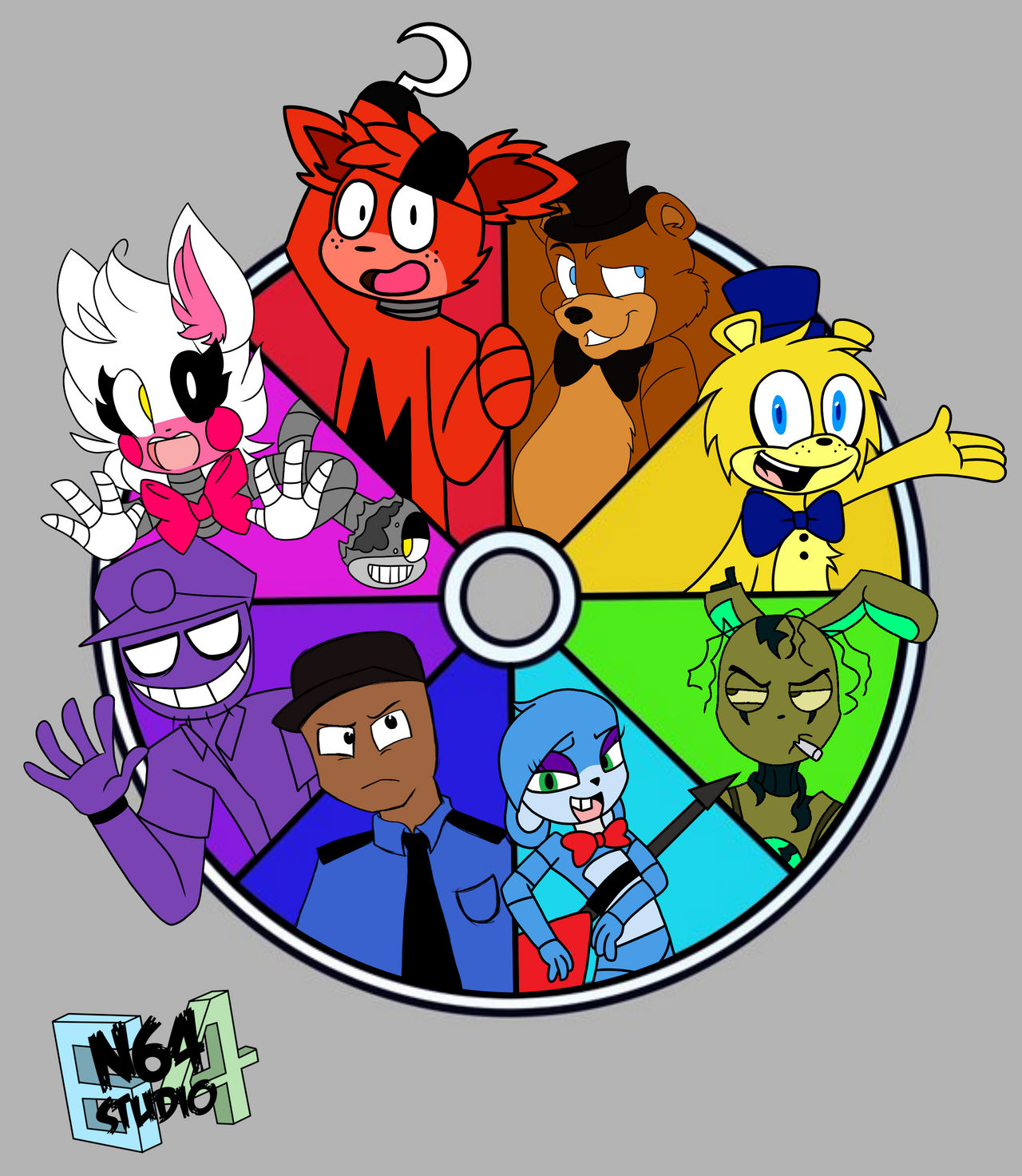 Color Characters Fnaf Color Wheel by N64Studio on DeviantArt