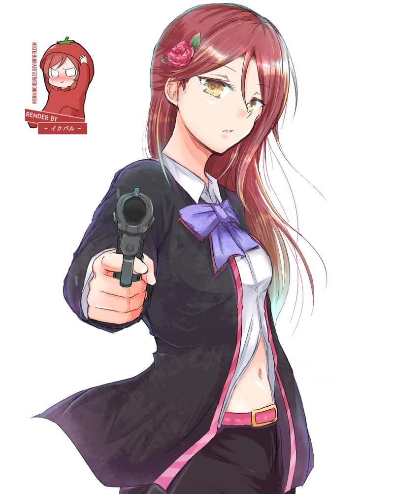 Riko with Gun Render by NishikinoIqbal22 on DeviantArt