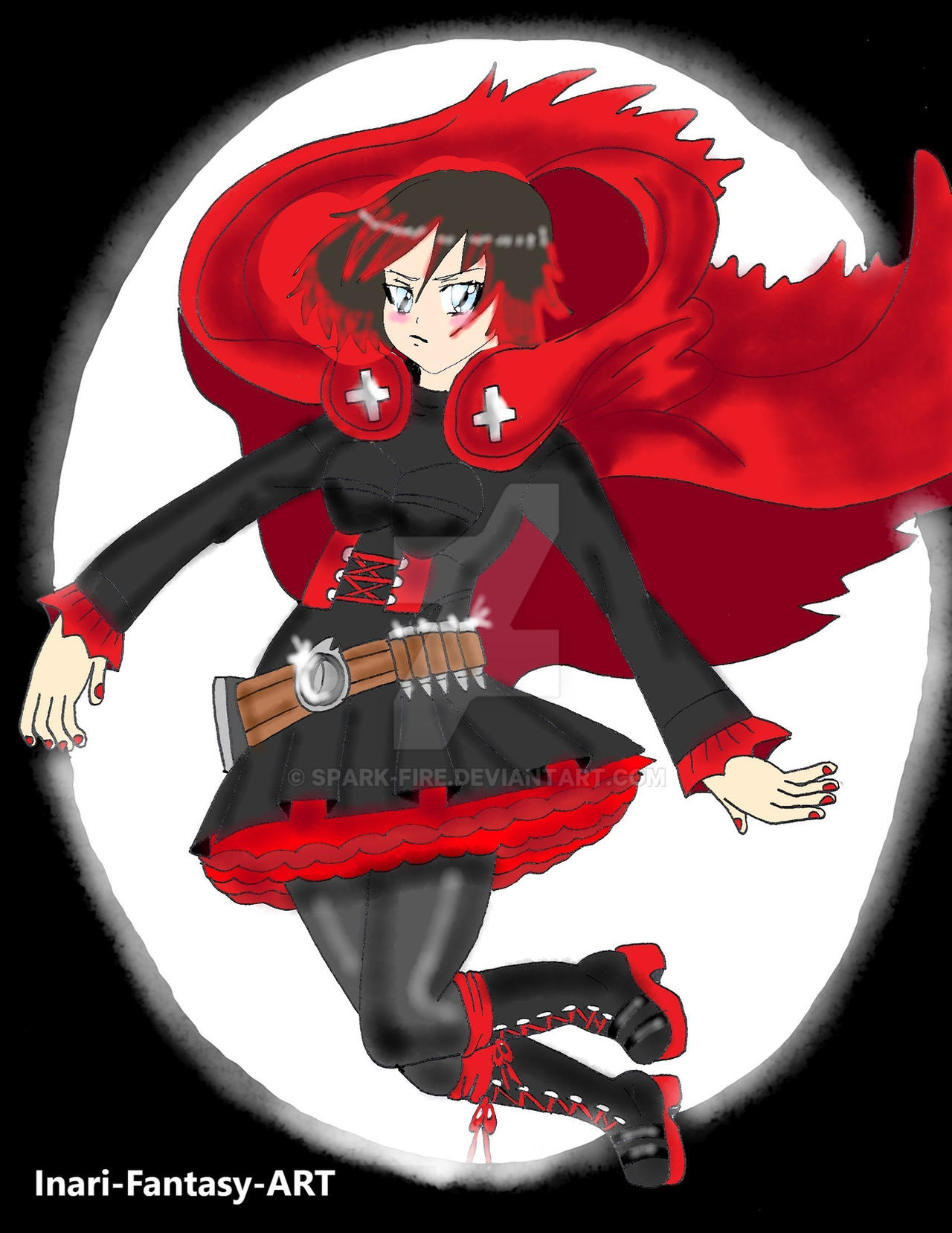 Ruby Rose On Rwby Deviantart RWBY Ruby Rose Fan ART by Spark-Fire on DeviantArt